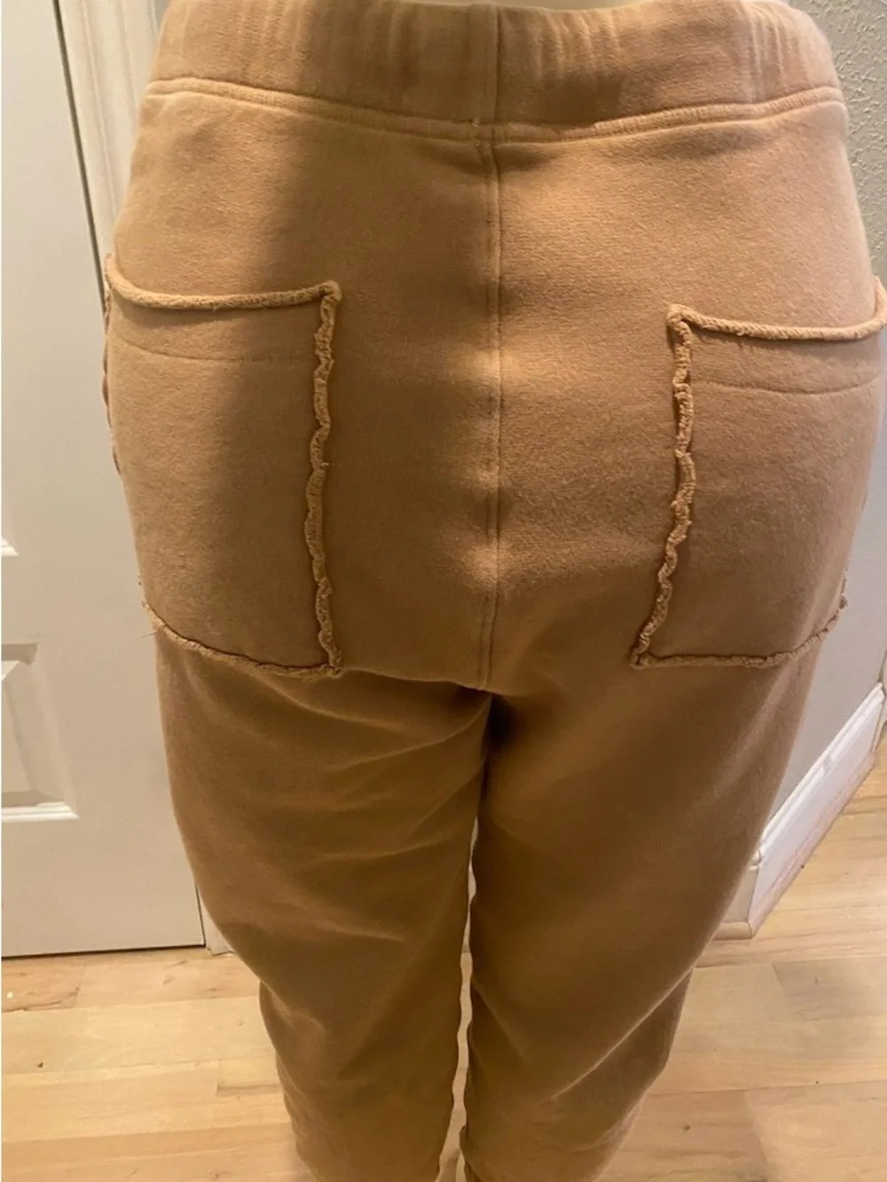 Frank & Eileen Wide-Leg Track Pants in Soft Beige - Picture 3 of 6